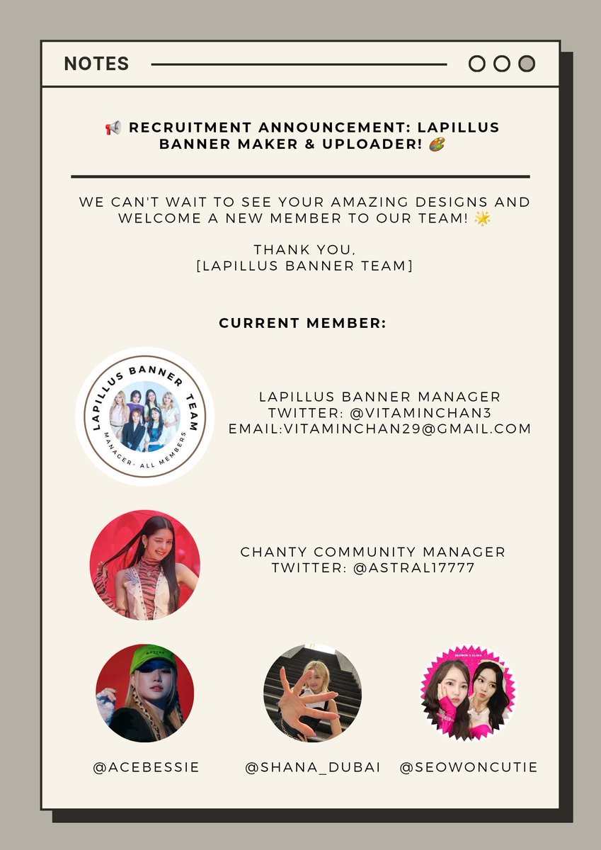 VitaminChan3's tweet photo. 📢 Recruitment Announcement: Lapillus Twitter Banner Maker &amp; Uploader! 🎨 #LAPILLUS @acebessie @seowoncutie @Shana_Dubai @Astral17777 https://t.co/ccE1JbuQOR