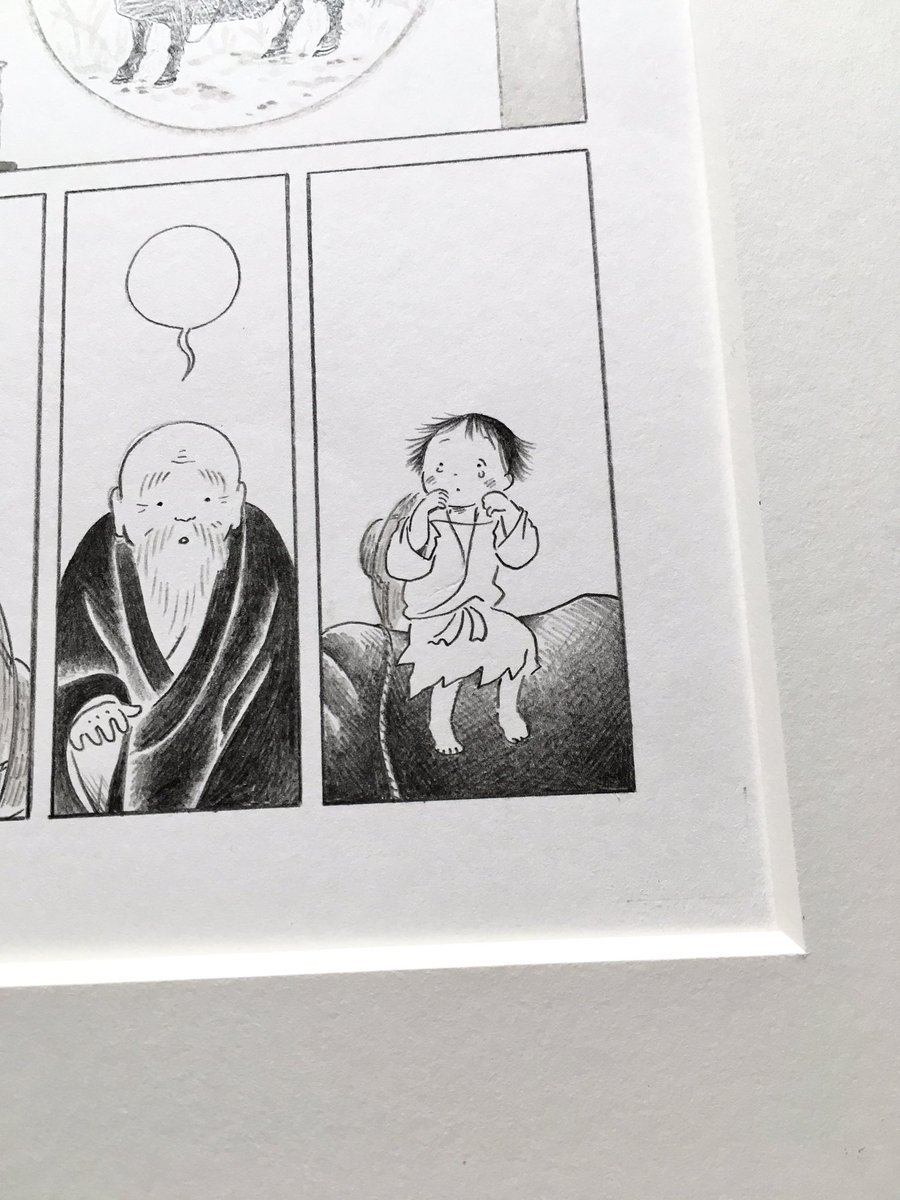 漫画の原画を額に入れました。6/12(水)からの「サイコロ展」まで、あと一週間(!) 