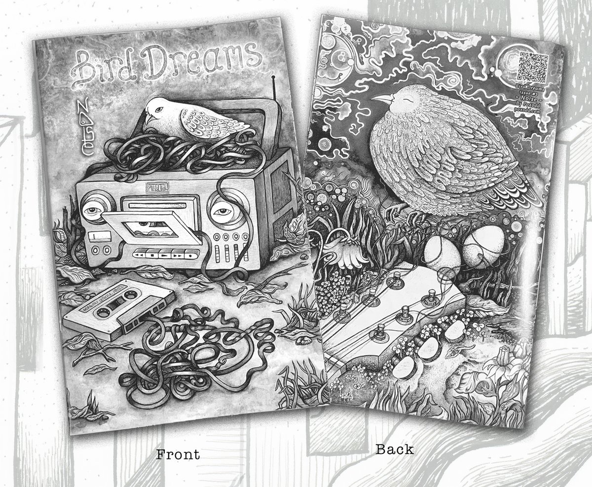 poxodd's tweet image. Bird Dreams Zine #3 - Noise, Now Available! 
poxodd.com/zines-have-arr…