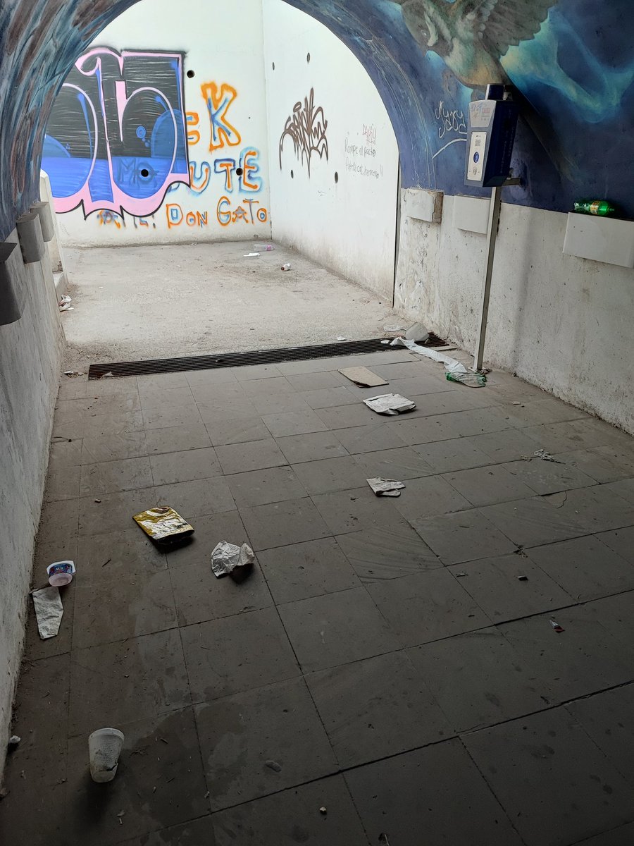 ozkrmndz30's tweet photo. @qromunicipio El paso a desnivel frente a El Refugio (el que lleva a HEB) está tremendamente descuidado. Nadie lo limpia, lleva semanas con una luminaria caída y terriblemente grafiteado. https://t.co/iNyNtax0J5