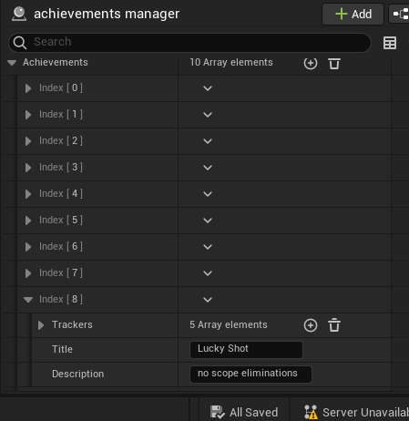 Here is some recent UI work I did for a multi-level achievements system. Some achievements required extra logic to track things like "no-scope" and "quick-scope" eliminations. Each achievement is easily customizable. #Verse #UEFN