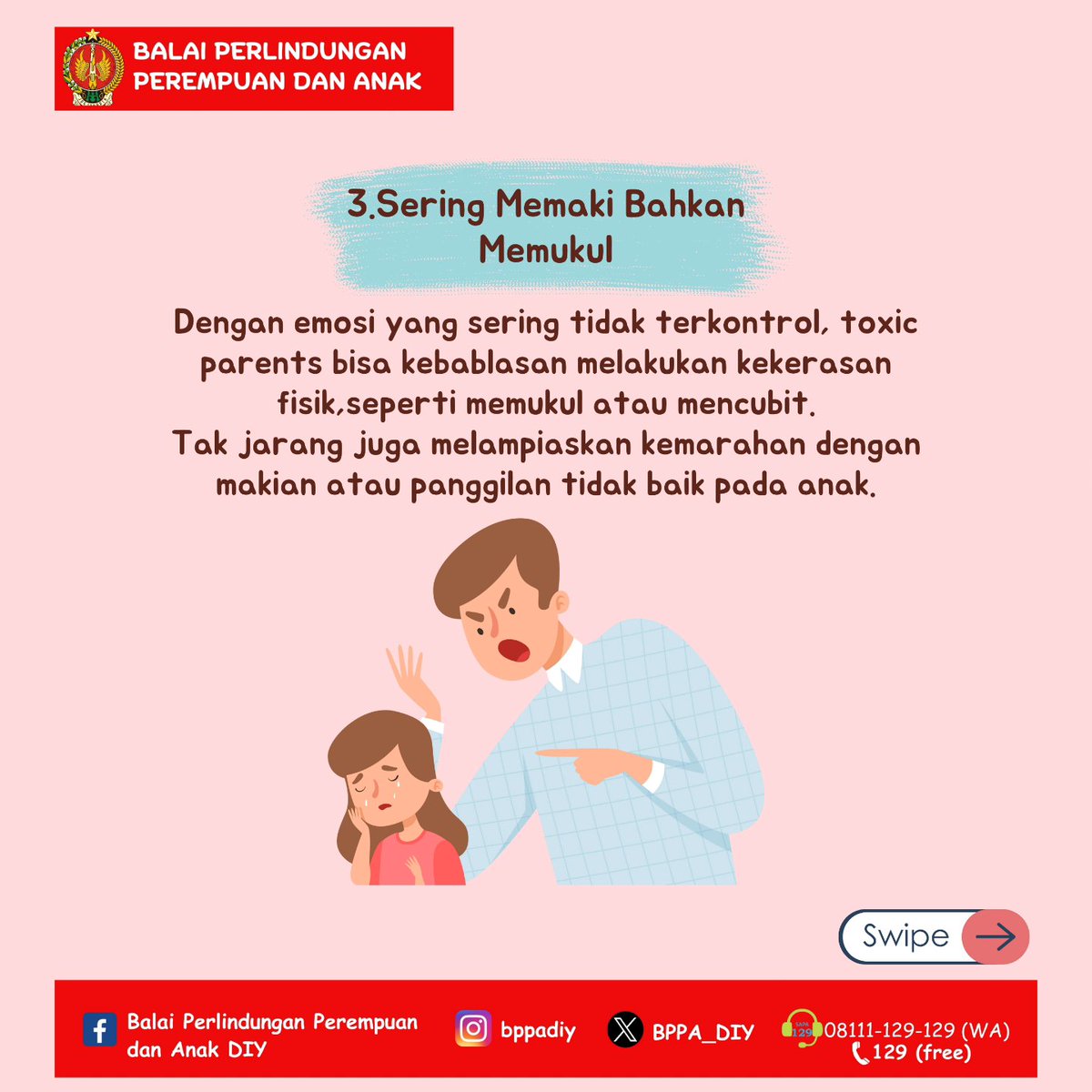 BPPA_DIY's tweet photo. Agar tidak terjebak menjadi toxic parents, kenali tanda-tandanya yang sebaiknya dihindari oleh orang tua. https://t.co/b6Fy5wTxYp