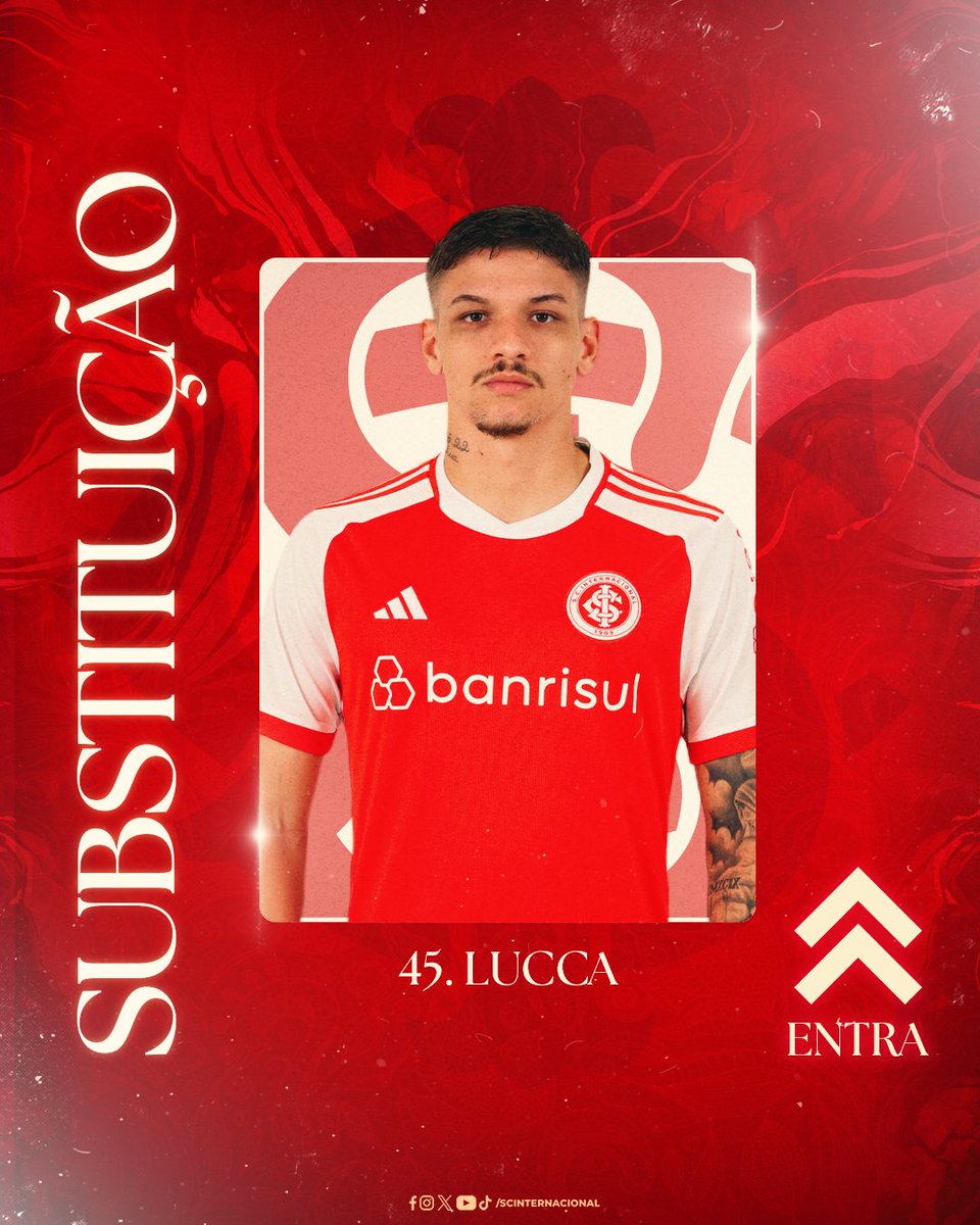 SCInternacional's tweet photo. #RTOxINT | 0-1 | 2T | 33' - Fechando a janela de trocas, Lucca substitui Alanpa!

🇦🇹 #VamoInter

🎧 https://t.co/K7K4647snP https://t.co/unvtyhZnPV