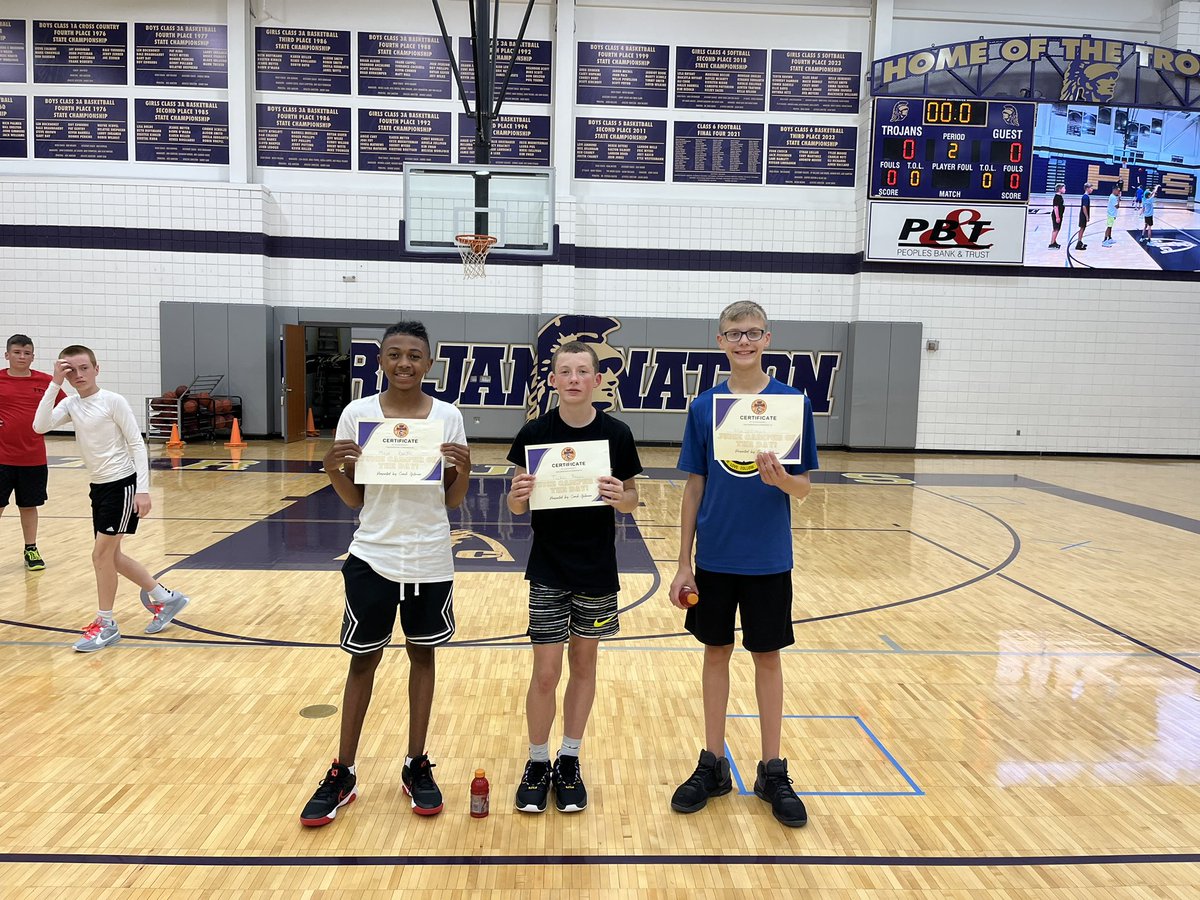 TBHS_Boys_Hoops's tweet photo. Tonight we had some special guest visit! Trojan legends @NettCharlie &amp; @t_Moore_44 spoke with our campers about the Final 4 run of 2023 &amp; what it takes to be great.  Thank you to both of them for their powerful message.  Also, congrats to all our “Juice Campers” of the day! https://t.co/fmdYGGQuWO