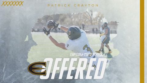 Patrick Crayton (@pcrayton10) on Twitter photo #AGTG Blessed to receive an offer from <a href="/esuhornetsfb/">ESU Hornet Football</a>
<a href="/CoachGHiggins/">Coach Higgins</a> <a href="/CoachTowels/">J. Towels III</a> <a href="/TERRANCEORRII/">Terrance Orr II</a> <a href="/HebronFootball/">Hebron Hawks Football</a> #AGTG Blessed to receive an offer from <a href="/esuhornetsfb/">ESU Hornet Football</a>
<a href="/CoachGHiggins/">Coach Higgins</a> <a href="/CoachTowels/">J. Towels III</a> <a href="/TERRANCEORRII/">Terrance Orr II</a> <a href="/HebronFootball/">Hebron Hawks Football</a>