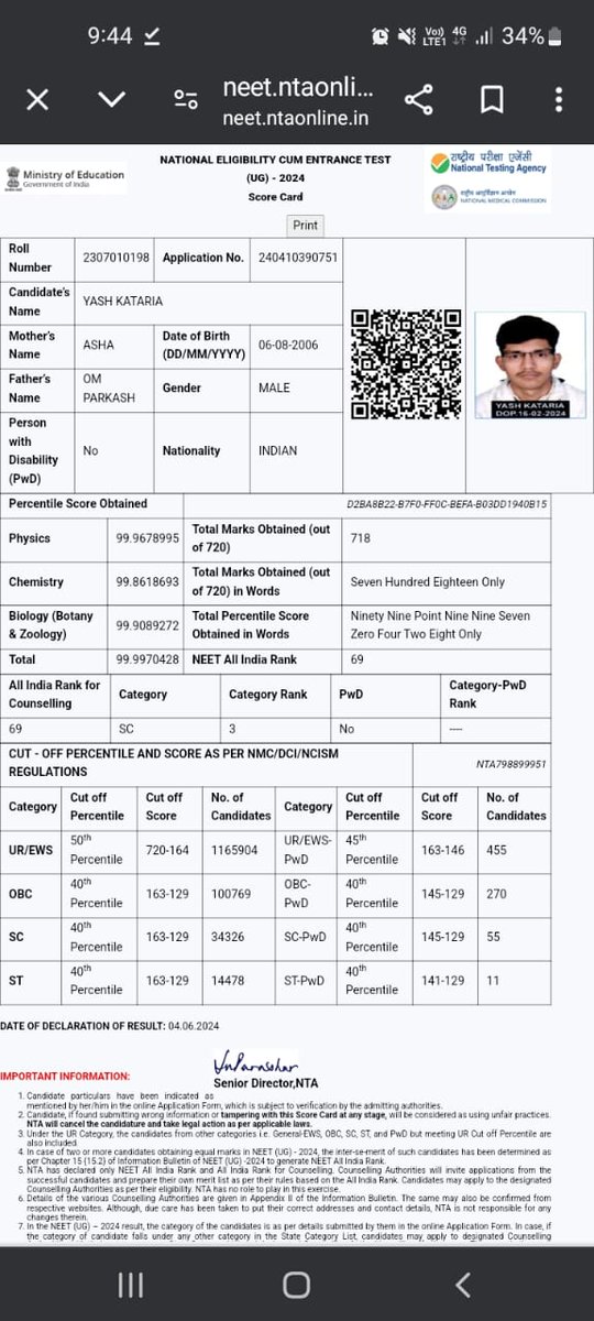 Dinesh Yadav (@denishyadav1818) on Twitter photo Candidates have scored..
718/720
719/720
How it can be justified?? Please don't play with emotions and future of students <a href="/NTA_Exams/">National Testing Agency</a>
#NEET #Neet2024 #NEETExam #NEETUG2024 #NEET Candidates have scored..
718/720
719/720
How it can be justified?? Please don't play with emotions and future of students <a href="/NTA_Exams/">National Testing Agency</a>
#NEET #Neet2024 #NEETExam #NEETUG2024 #NEET