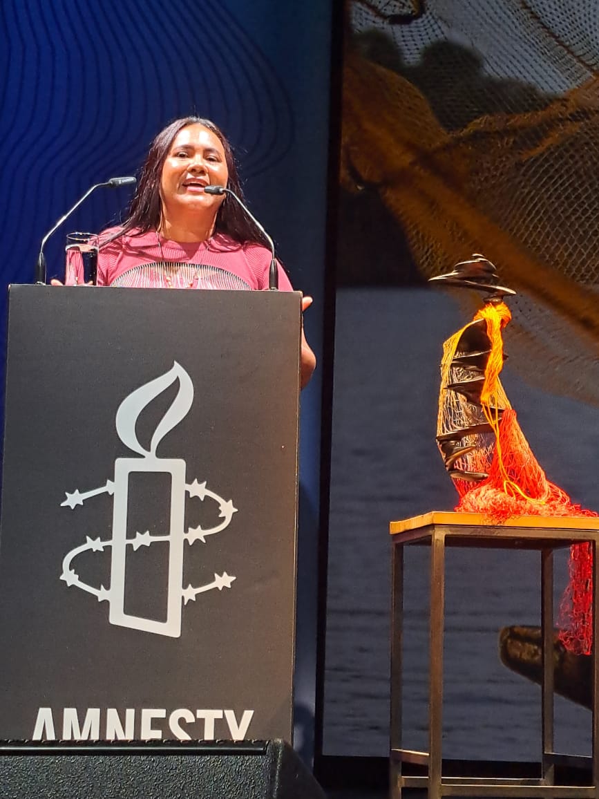 Credhos_Paz's tweet photo. 🤗Así fue el momento de la entrega del Premio de los Derechos Humanos 2024 de Amnistía Internacional que reconoce la ardua labor de Fedepesan🐟 por la Defensa de sus medios de subsistencia. 🙌 https://t.co/O1FeArnzmq