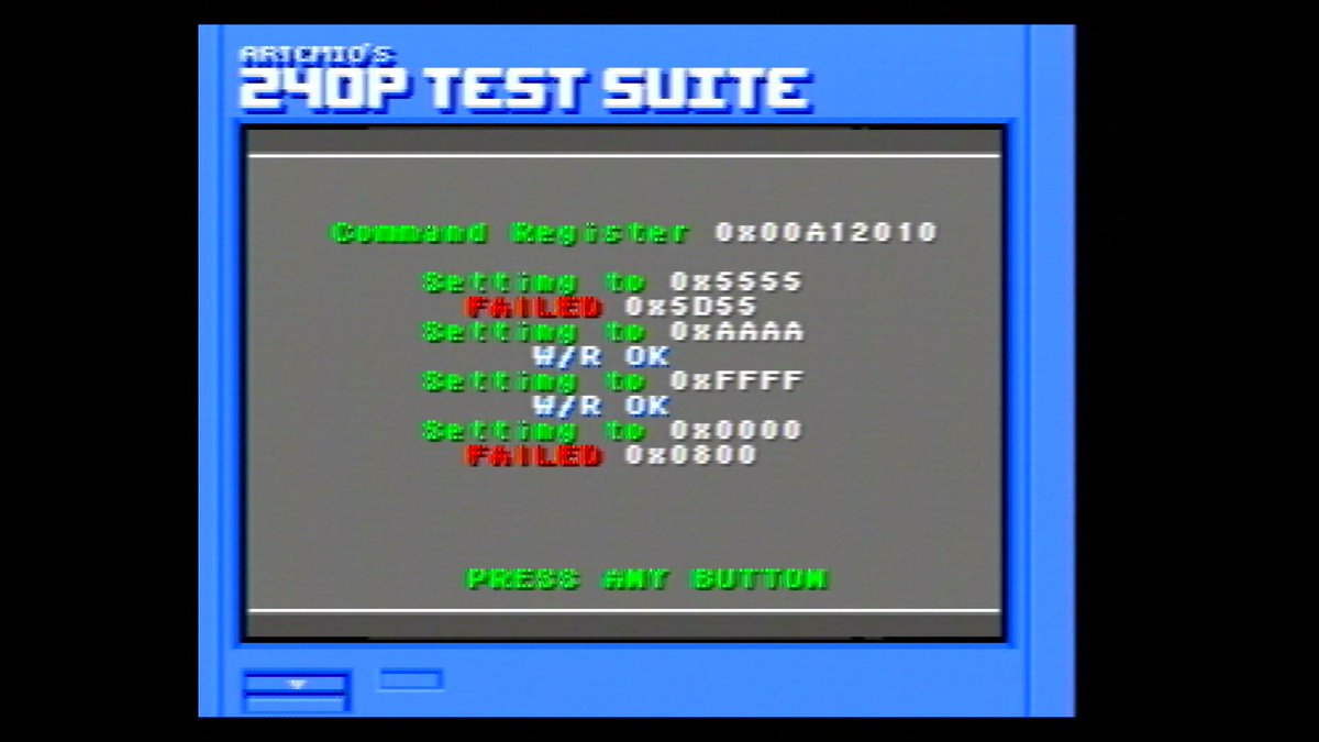 zaxour's tweet photo. Sure enough, @240pTest revealed D11 to be the culprit! Now the BIOS was loading, but the CD drive didn’t seem to be working. https://t.co/iwjeORsRyA