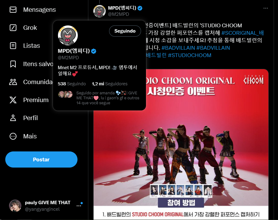 yangyangincel's tweet photo. @M2MPD @BADVILLAIN_BPM these girls are amazing!!
#SCORIGINAL_배드빌런
#BADVILLAIN
#STUDIOCHOOM
#M2MPD
@M2MPD https://t.co/FHbPgvl4Xw