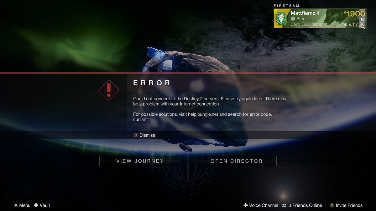 KoH_Destiny's tweet photo. lol Whoa, not so fast there, cowboy! #Destiny2 #Error https://t.co/7Vve9fY9Rg