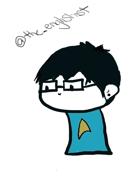 zeugMal_'s tweet photo. @the_englishist @thesperience For art night prompt: Draw one of the presenters! I'm learning Krita and so its minimalist, but :D https://t.co/113ofB4Vqa