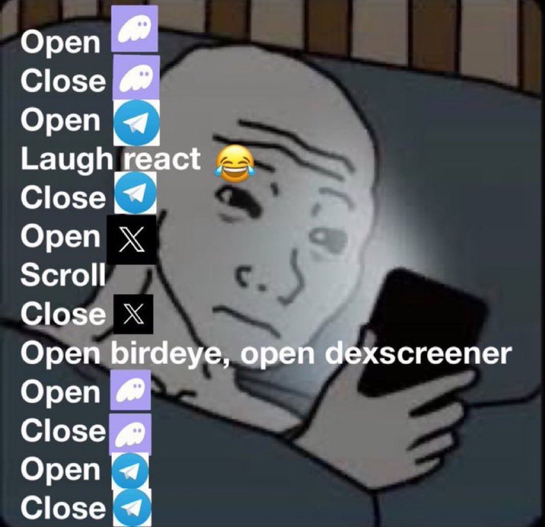 degens on their phones at 3am