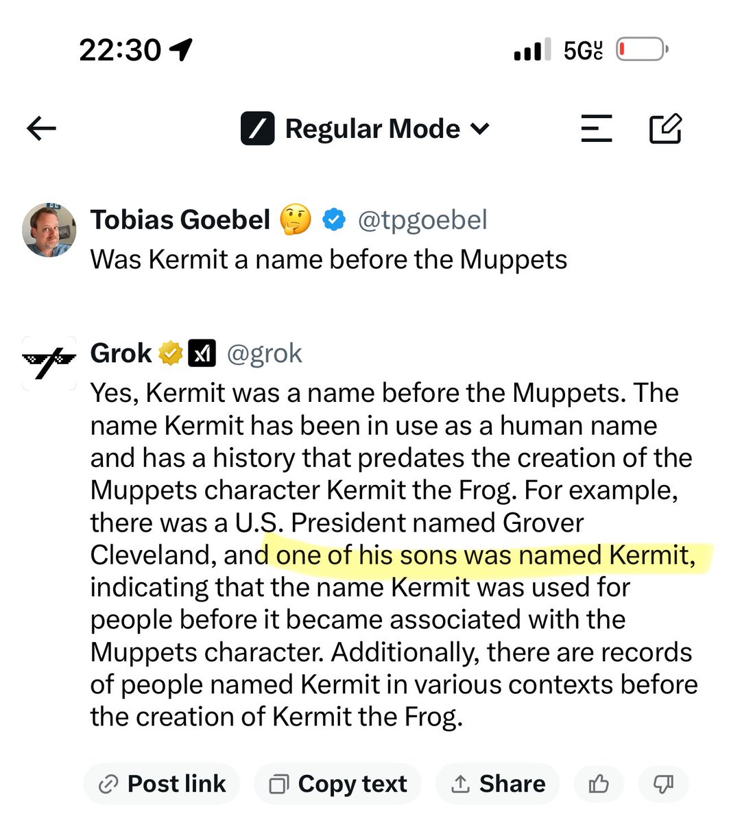 tpgoebel's tweet image. Not true. #GrokFAIL