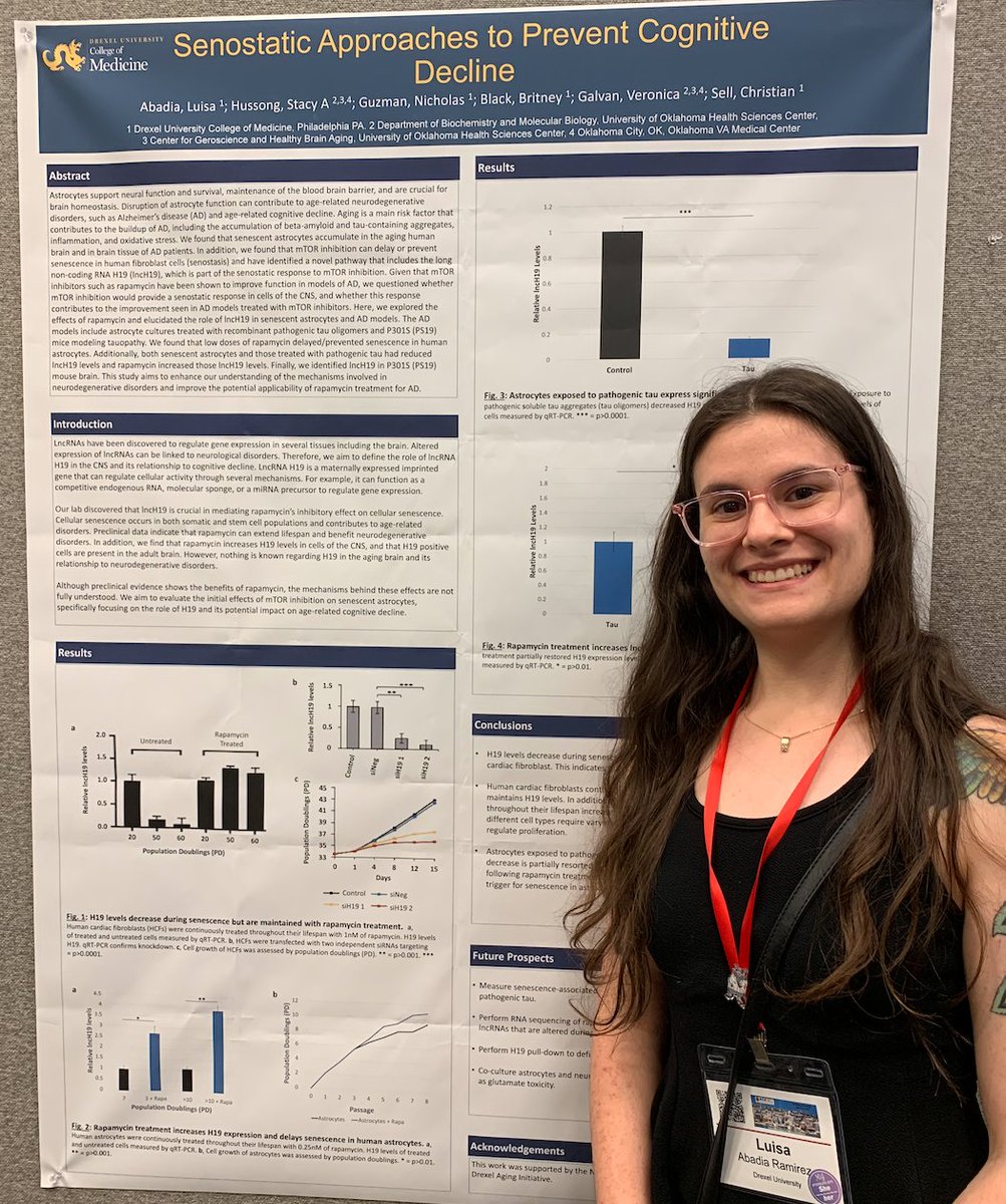 DrexelMCBG (@drexelmcbg) on Twitter photo Luisa Abadia <a href="/DrexelMcbg/">DrexelMCBG</a> student presented her exciting work on senostasis at AGE 2024 <a href="/americanaging/">American Aging Association</a> 🧬🤩🧬
She is doing her thesis work in the lab of Dr. Christian Sell <a href="/DrexelBiochem/">Drexel Biochemistry & Molecular Biology</a> <a href="/DrexelMedicine/">Drexel University College of Medicine</a>
Go MCBG 🥳🥳🥳 Luisa Abadia <a href="/DrexelMcbg/">DrexelMCBG</a> student presented her exciting work on senostasis at AGE 2024 <a href="/americanaging/">American Aging Association</a> 🧬🤩🧬
She is doing her thesis work in the lab of Dr. Christian Sell <a href="/DrexelBiochem/">Drexel Biochemistry & Molecular Biology</a> <a href="/DrexelMedicine/">Drexel University College of Medicine</a>
Go MCBG 🥳🥳🥳