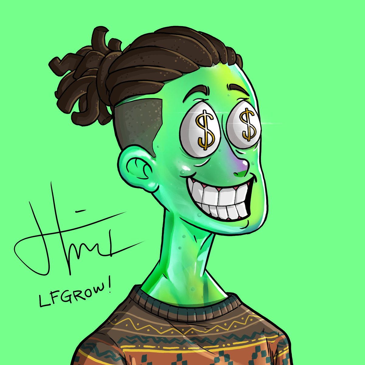 Wanted to give a shout out to <a href="/HaizeelH/">Haizeel 🇲🇾 || NFT Artist 💧</a> for this dope art that he created and signed for me. Thanks to <a href="/THC_Labz/">THC ᴸᵃᵇᶻ</a> and <a href="/The_Kronic_King/">Kronic King | THC ᴸᵃᵇᶻ</a> as well, if you haven't checked out them out, what are you waiting for ? #LFGrow