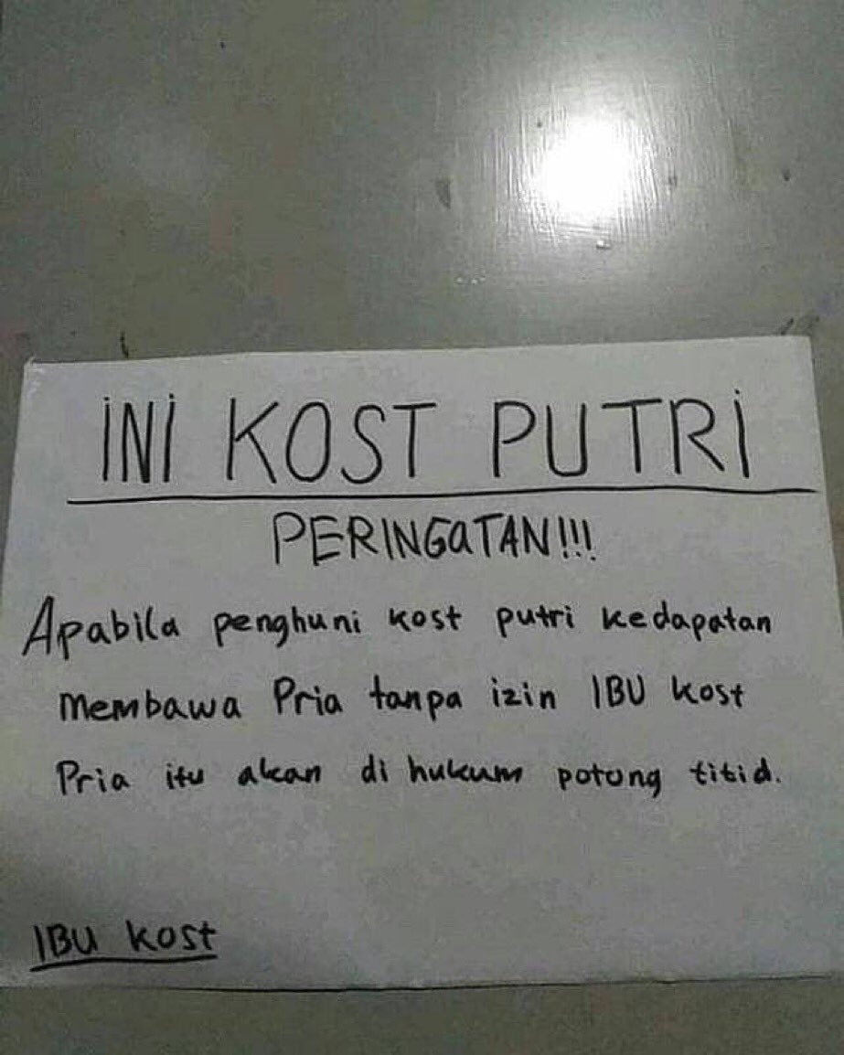 NumpangNgakak_'s tweet photo. KUMPULAN NOTES WARNING DI KOS KOS AN

A THREAD https://t.co/wuFW8nlMNh