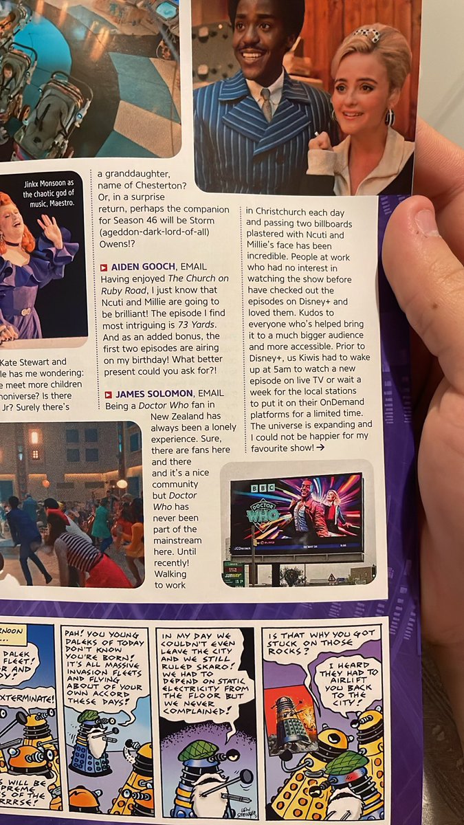 vulcsmash's tweet photo. I’M IN DOCTOR WHO MAGAZINE. One step closer to showrunner 😎 https://t.co/i3AHWyEzRf