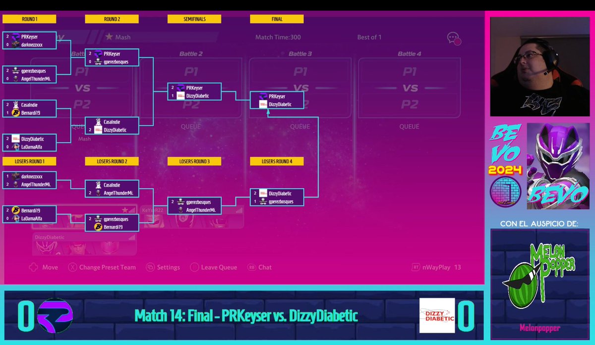 Y comienza la final de la noche #3 de #BEVO24 entre PRKeyser y DizzyDiabetic. Let's Go Rangers!