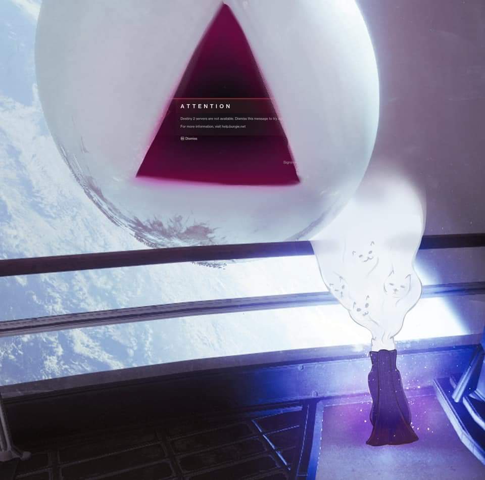 solounness's tweet photo. Ahorras $100 pesos durante ocho semanas para poder comprar el DLC, pides tus últimos tres días de vacaciones para poder disfrutar el juego sin interrupciones para que al final los pvt0z servidores fallen.

#Destiny2 https://t.co/pmGVW4CKtF