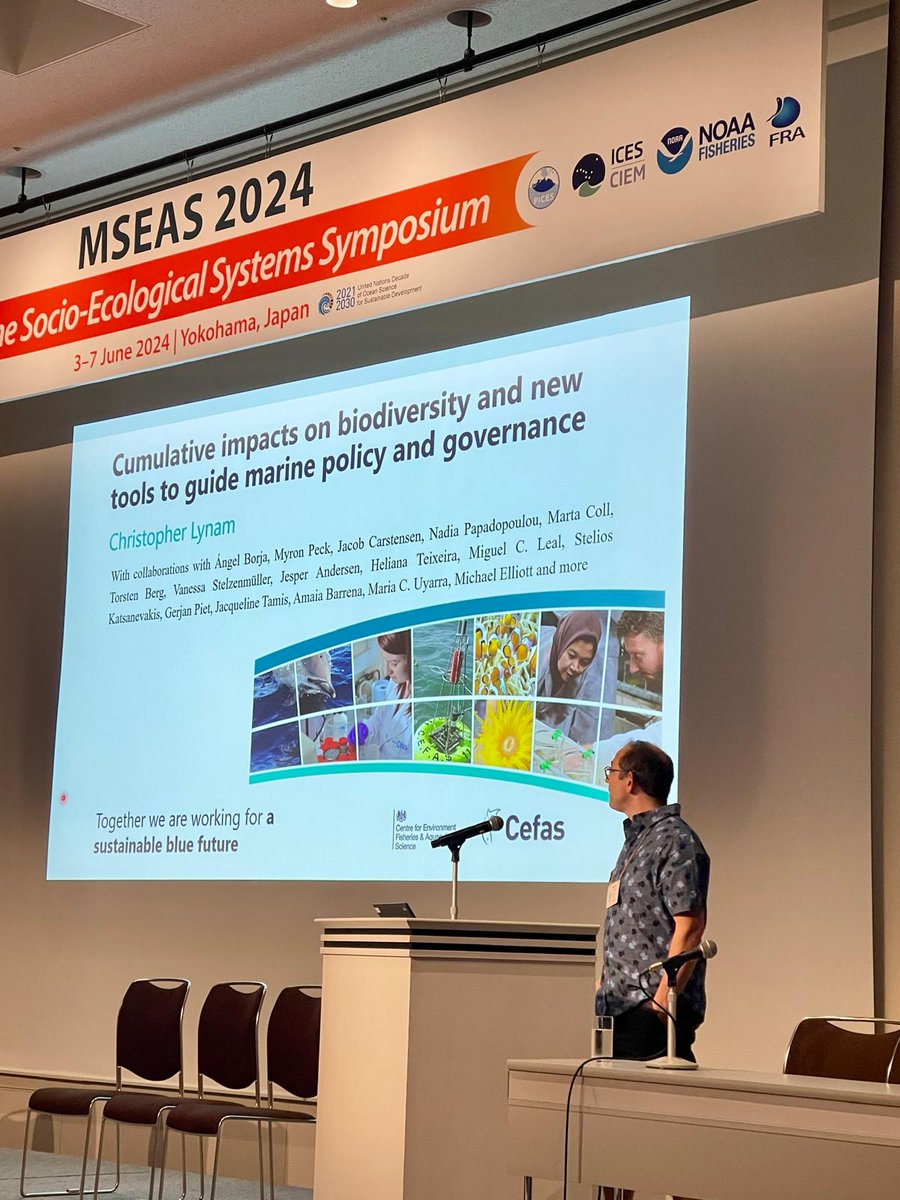 MSEAS_net's tweet photo. Finally we had a remarkable closing talk by Nathalie Niquil @NiquilNathalie from the University of Caen Normandy on cumulative and interactive effects of human uses and climate change https://t.co/sMGAfCeQaQ