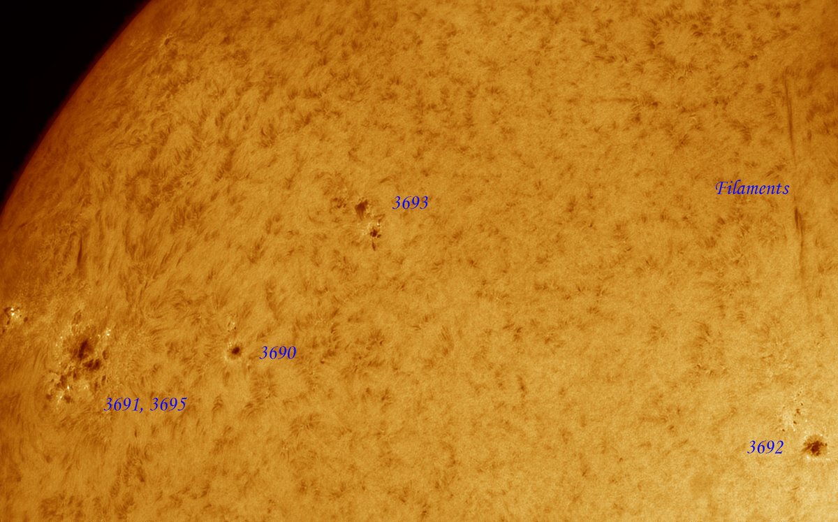 Surface Features from 5-26-24
In my ongoing journey to the sun, this image focuses on some of the surface details of the chromosphere.
Higher Quality
astrobin.com/8i11gw/?nc=col…