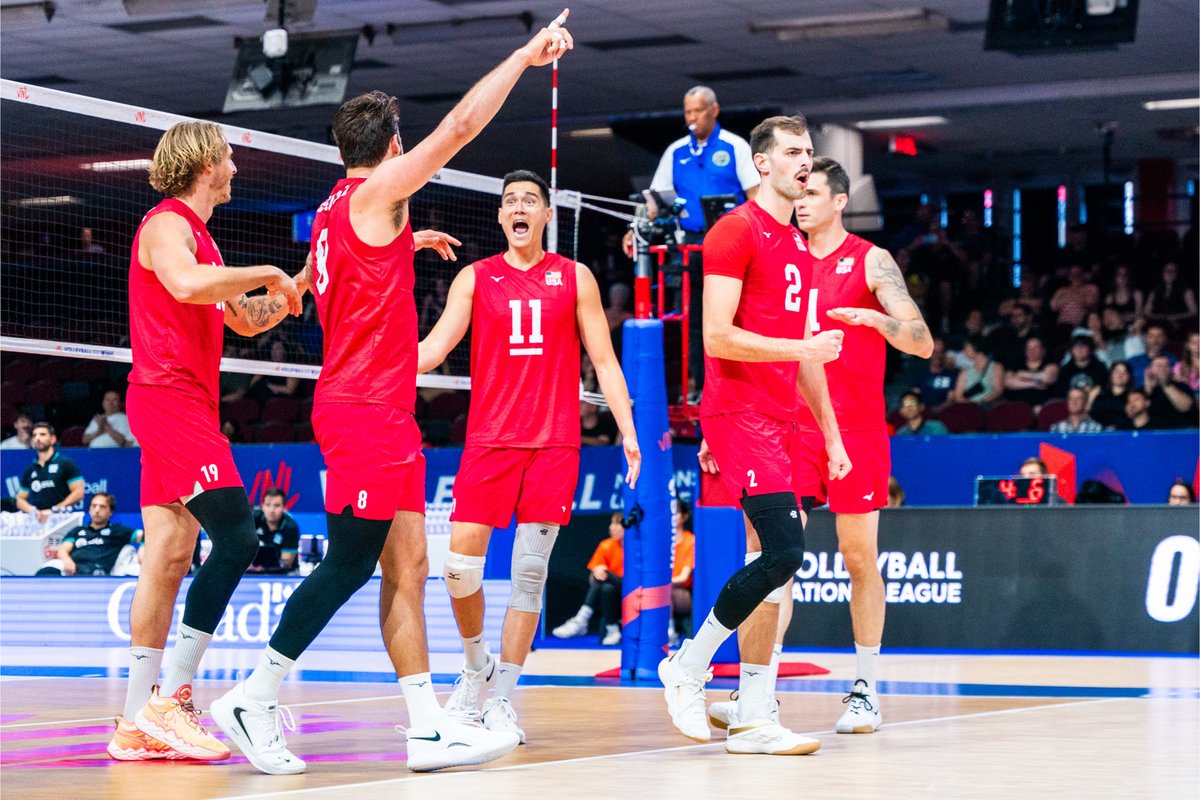 Two wins in a row for the U.S. Men at Volleyball Nations League!

Outside hitters Aaron Russell and TJ DeFalco led U.S. scorers with 13 points in sweep against Argentina to open week 2 action. #VNL2024

Full recap | go.usav.org/6424MNT

📷 <a href="/volleyballworld/">Volleyball World</a>