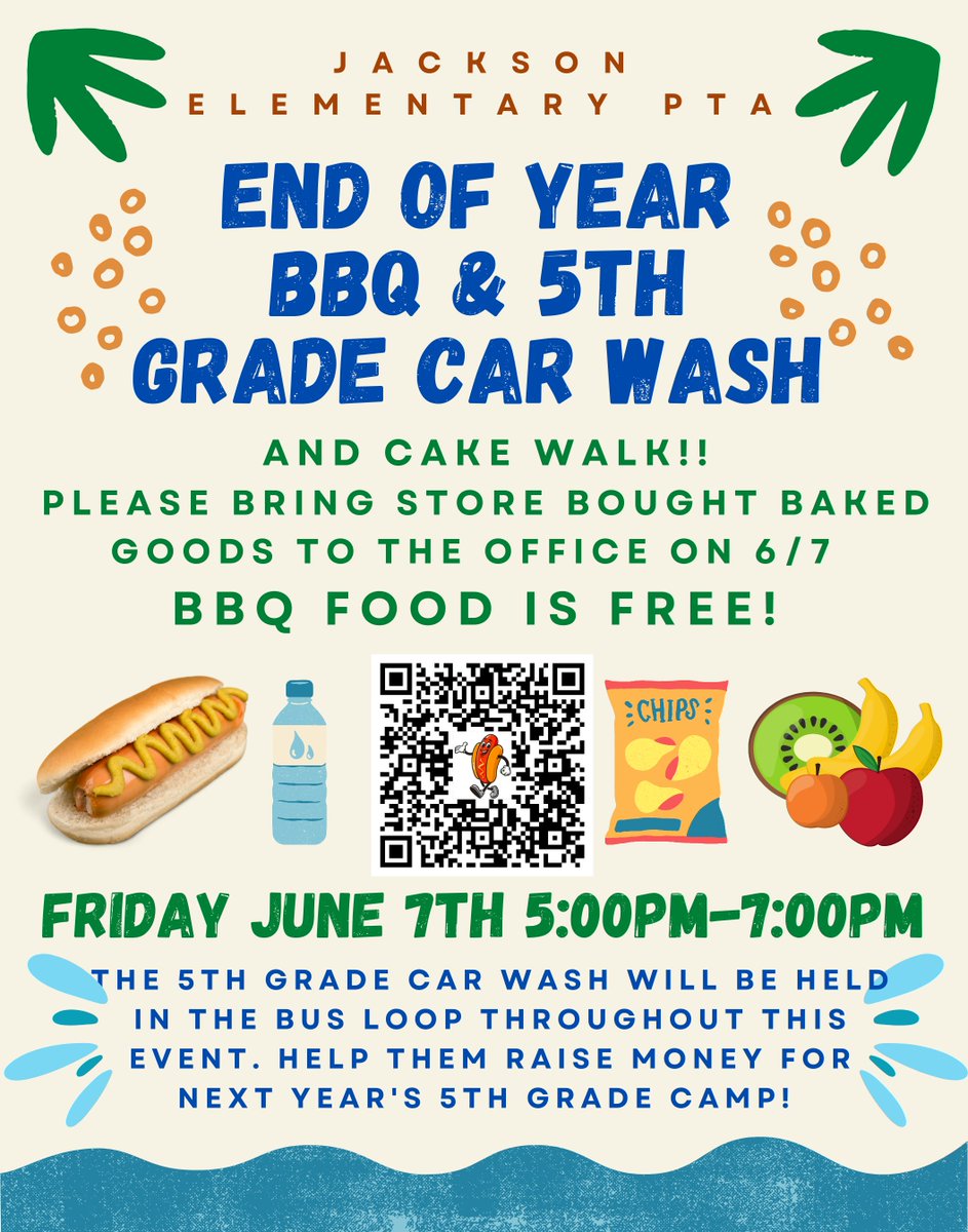 JacksonElemPTA's tweet photo. We need store bought donations for the cake walk at our end of year BBQ!! https://t.co/OybBFnZQsu