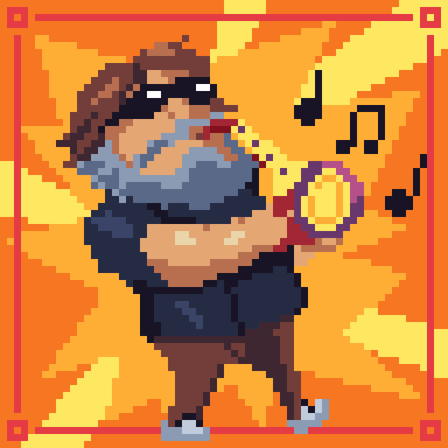 ygdran's tweet photo. 1 2 3 4 - 1 2 3 MF!
Jack Black's Sax-a-Boom is much more than a simple #ToyInstrument for Today's @Pixel_Dailies
#pixelart #aseprite #pixel_dailies #jackblack #saxaboom https://t.co/2bSio8u7FH