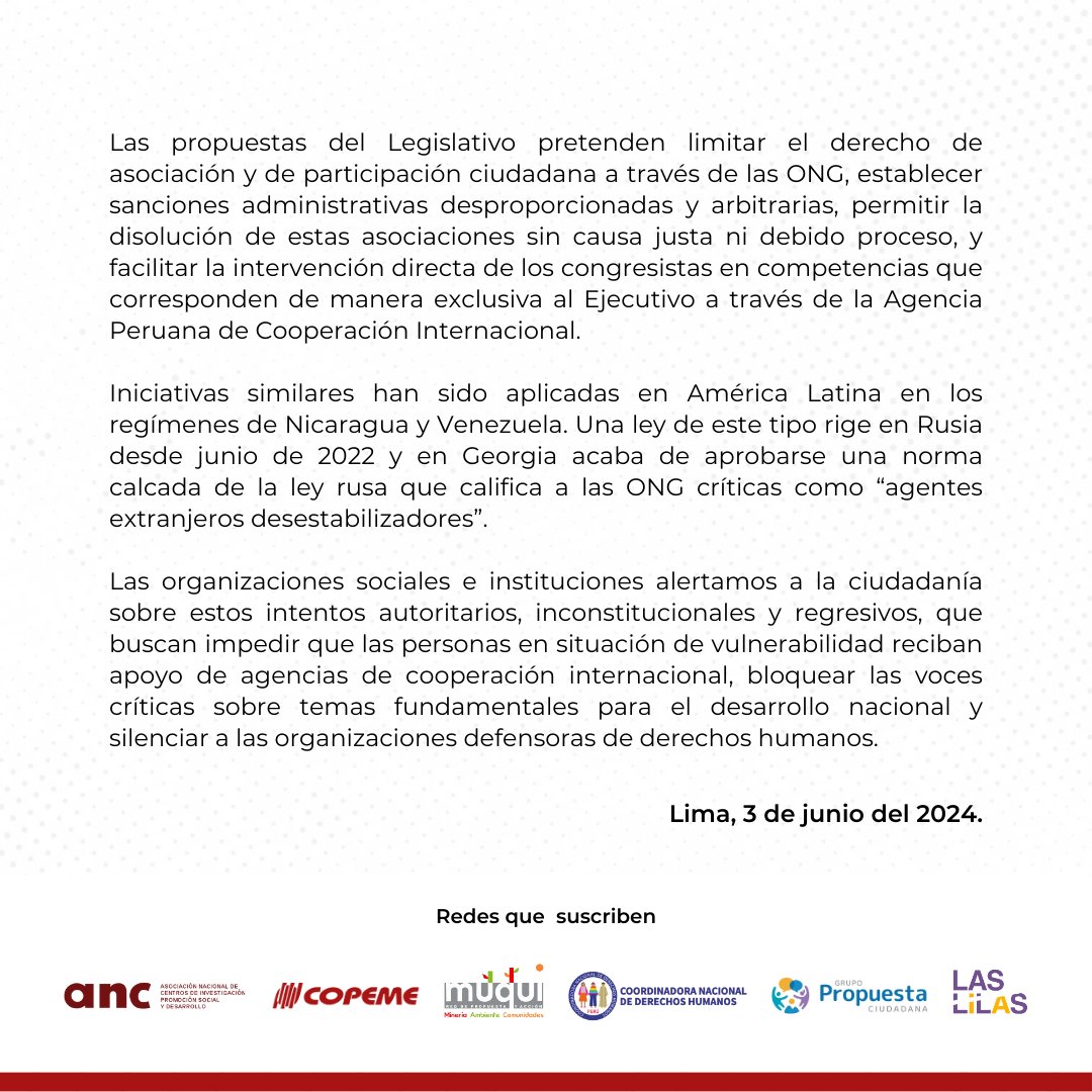 Japiqaype's tweet photo. Desde @Japiqaype alertamos que el Congreso pretende afectar la #CooperaciónParaLaDemocracia Si estás de acuerdo con la protección de los derechos de asociación y defensa de la democracia, firma la petición: https://t.co/cd8K4v3g1Z https://t.co/Gk3mzaHzXD