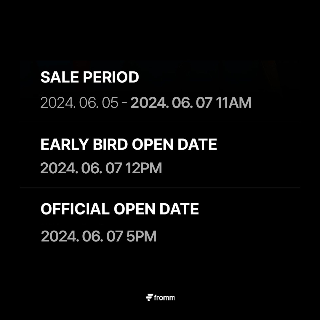 [💌] 
𝐟𝐫𝐨𝐦𝐦 𝐱 𝐑𝐎𝐇 𝐓𝐀𝐄𝐇𝐘𝐔𝐍 𝐄𝐀𝐑𝐋𝐘 𝐁𝐈𝐑𝐃 𝐎𝐏𝐄𝐍 𝐄𝐕𝐄𝐍𝐓
Get to meet your artist FIRST with the Early Bird Event💗

🔗 bit.ly/3KvWIkO
* This benefit is only available through this link

✔️ A special fromm chatroom for Early Bird Subscribers
✔️