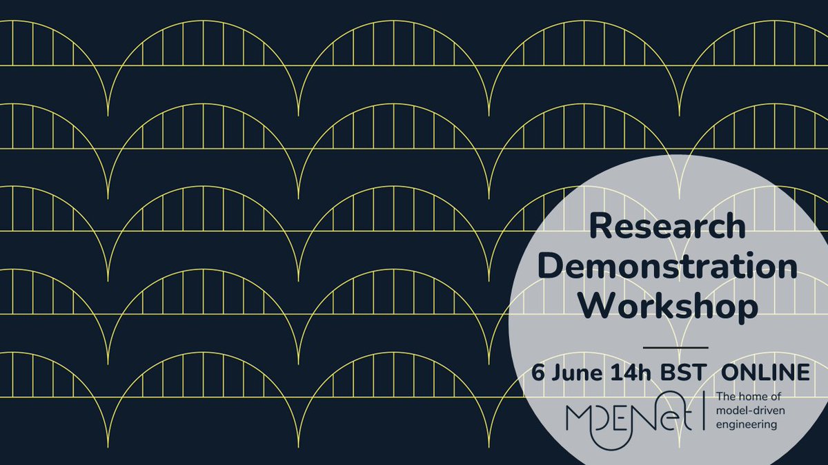 MDE Network (@the_mde_network) on Twitter photo It's tomorrow! Our Research Demonstration from <a href="/petitroll/">Sébastien Mosser</a> and Nirmal Chaudhari on 'Modelling justification diagrams using jPipe'.
Register here: community.mde-network.org/events/modelli… It's tomorrow! Our Research Demonstration from <a href="/petitroll/">Sébastien Mosser</a> and Nirmal Chaudhari on 'Modelling justification diagrams using jPipe'.
Register here: community.mde-network.org/events/modelli…