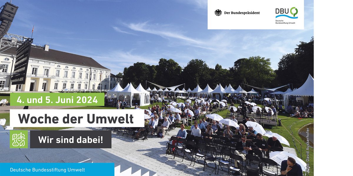 Wir sind mit #FRANZprojekt &amp; #toMOORow bei der #WochederUmwelt vertreten! 🌍 Bundespräsident Steinmeier lädt am 4.-5. Juni nach Schloss Bellevue ein. Dank an DBU &amp; alle Unterstützer! 🙏 #Klimaschutz #Biodiversität #Nachhaltigkeit