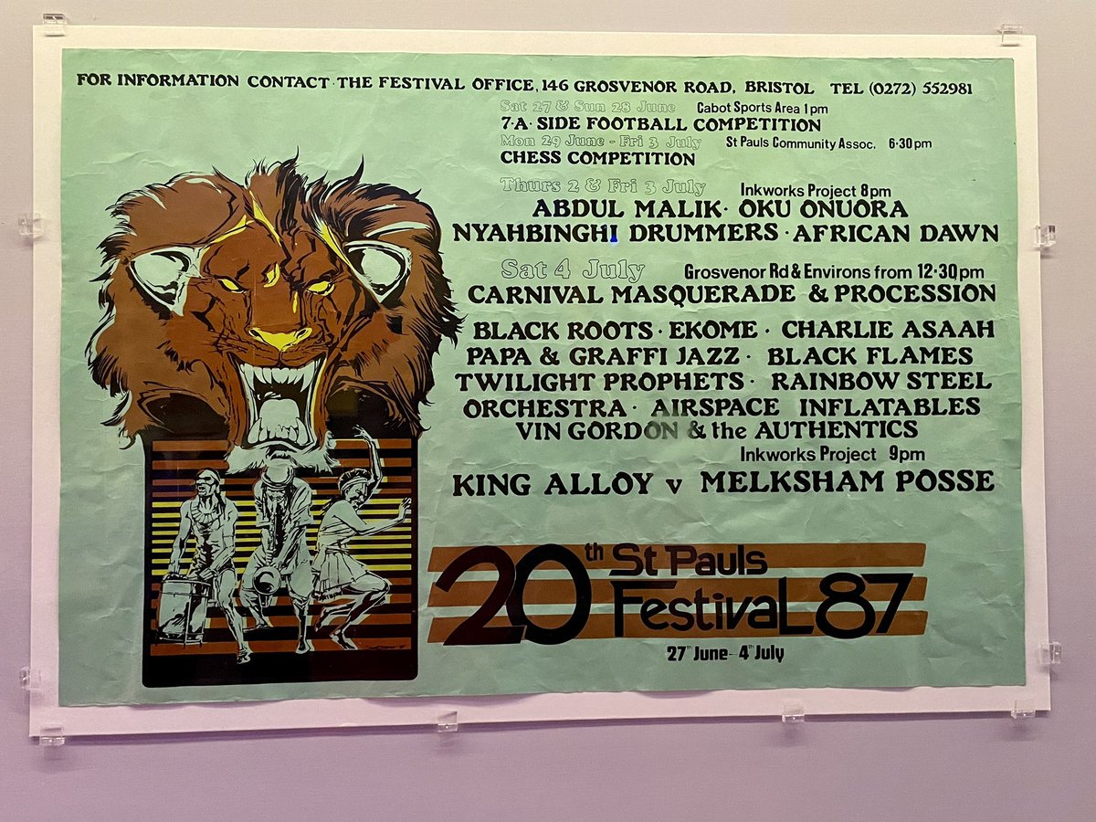 Really enjoyed #BeyondtheBassline <a href="/britishlibrary/">British Library</a> - lots of Bristol refs including legacy of <a href="/StPaulsCRNVL/">St Pauls Carnival</a>. Plus King Tubby’s bass bin! And iconic performers who are part of <a href="/Bristol_Beacon/">Bristol Beacon</a>‘s history. Definitely recommended.