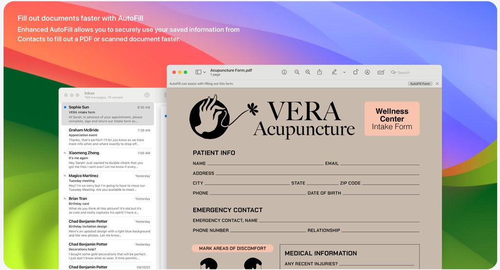 macOS Sonoma Features: Have you updated to the latest macOS yet? The update includes a few new features but one that we find useful is the enhanced AutoFill which will detect and complete parts of forms when you approve! Also the clock on the lock screen is pretty handy 🕘