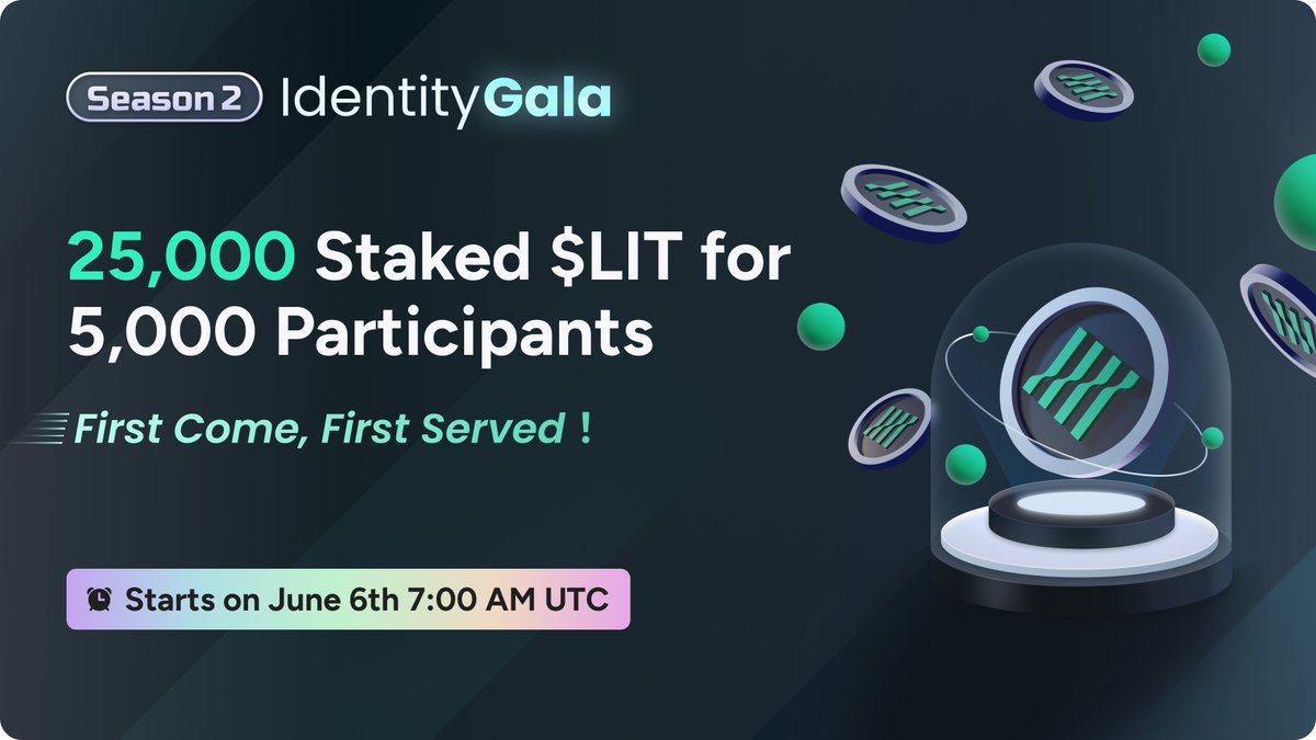heimaNetwork's tweet image. Heads up📢 Airdrop Alert happening TOMORROW! 
The first 25,000 Staked $LIT are up for grabs🥷 
🔝Want to level up your IdentityHub experience with our new Staking Feature? 
Join Season 2 NOW: idhub.litentry.io 
First Come, First Served🔥 
#Airdrop #IdentityHub #Litentry