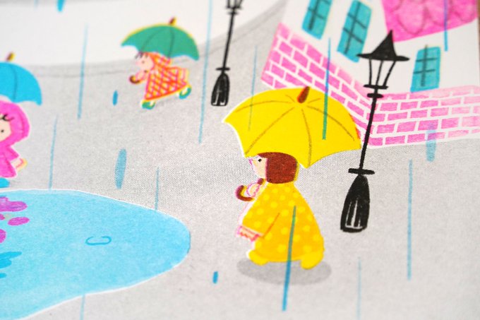 「brown hair holding umbrella」 illustration images(Latest)