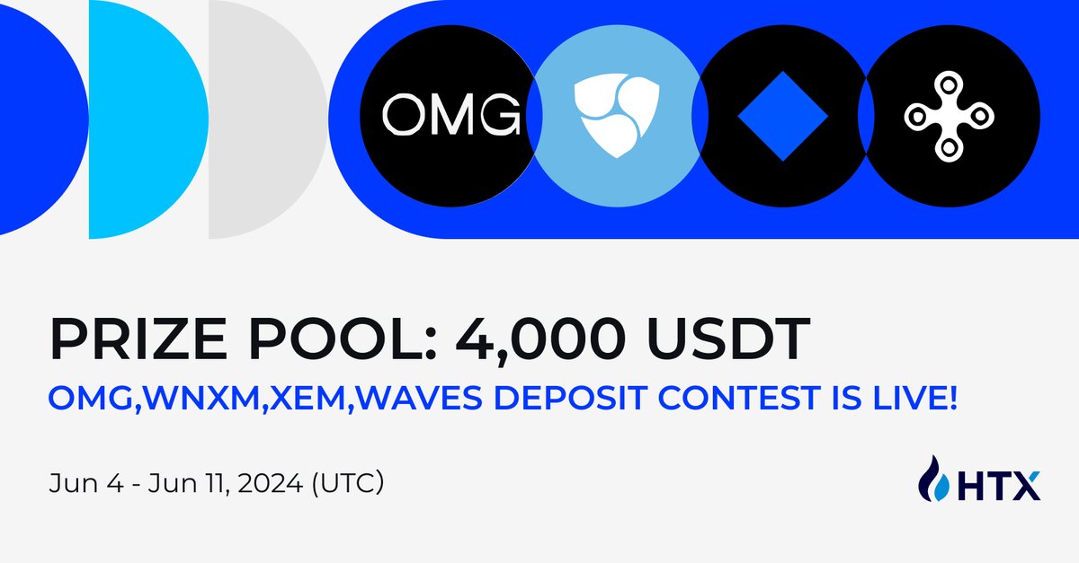 #HTX Deposit Drive Launched!

Deposit $OMG, $WNXM, $XEM, $WAVES, 
Win a Share of $4,000 USDT!

Learn More on HTX.com