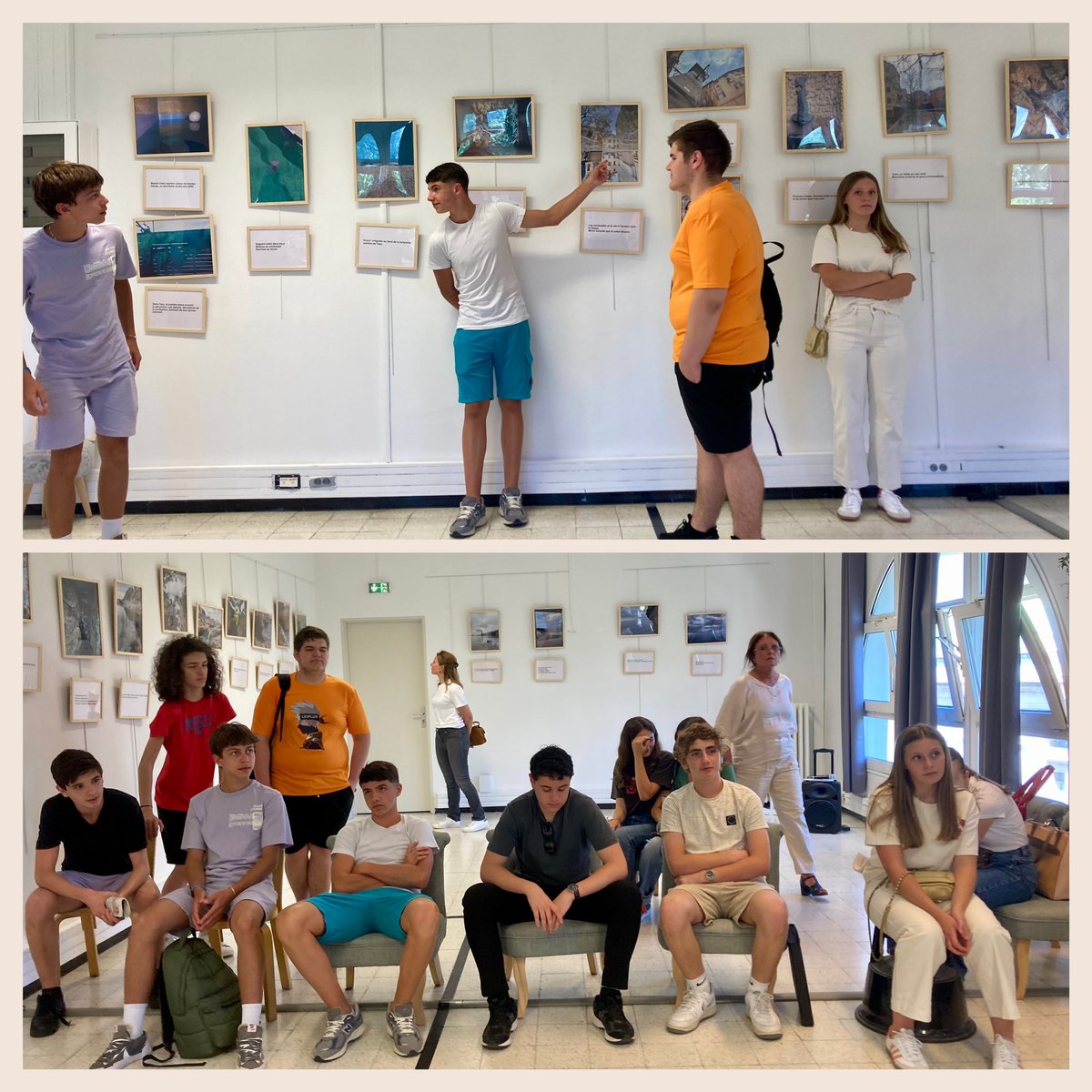 CCdi2b's tweet photo. #Bastia exposition #photo des élèves de 3eD hier à la Bibliothèque centrale. « Eau, miroir des mots ». Un bel imaginaire en images et en poésie. À découvrir pendant une semaine ! 
#Profdoc #Profdelettres #EAC https://t.co/DrXnCn57tg