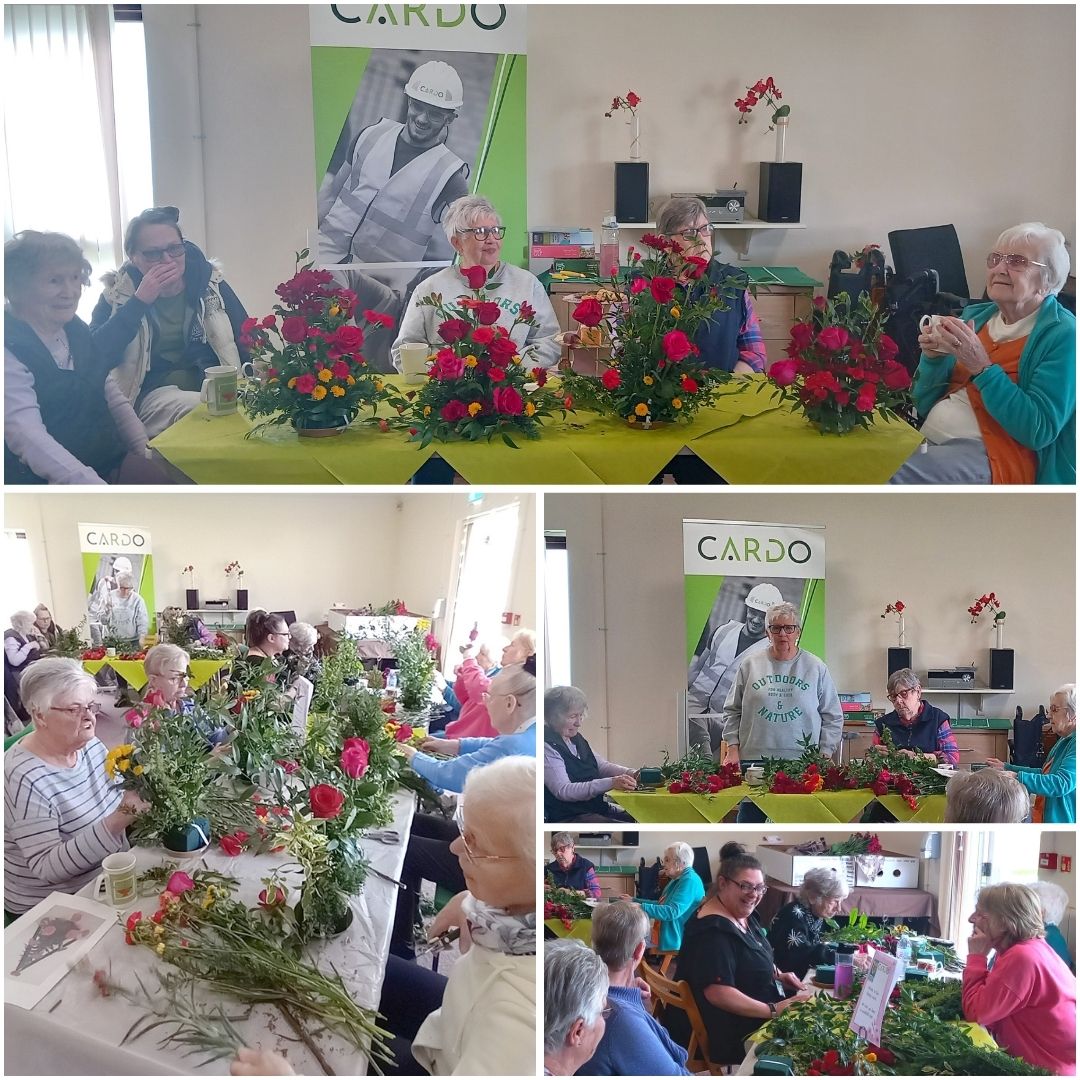 Cardo supplied a variety of blooms for the residents of Driftway to use in their creations. The residents enjoyed getting together for an afternoon of fun and laughter while gaining some new skills. Each display was then taken home to be enjoyed in the coming days.  #Wellbeing