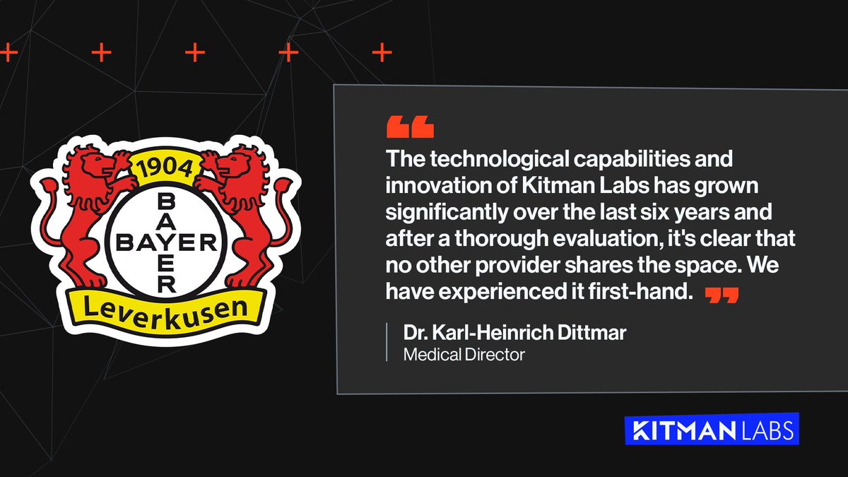 KitmanLabs's tweet photo. On the heels of winning the @Bundesliga_EN championship title, the first in Club history, @bayer04_en announces the extension and expansion of their relationship with Kitman Labs to include the entire Academy.

Read the release: https://t.co/D5jQnVd26h

#IntelligencePlatform https://t.co/KKnoQirPt7