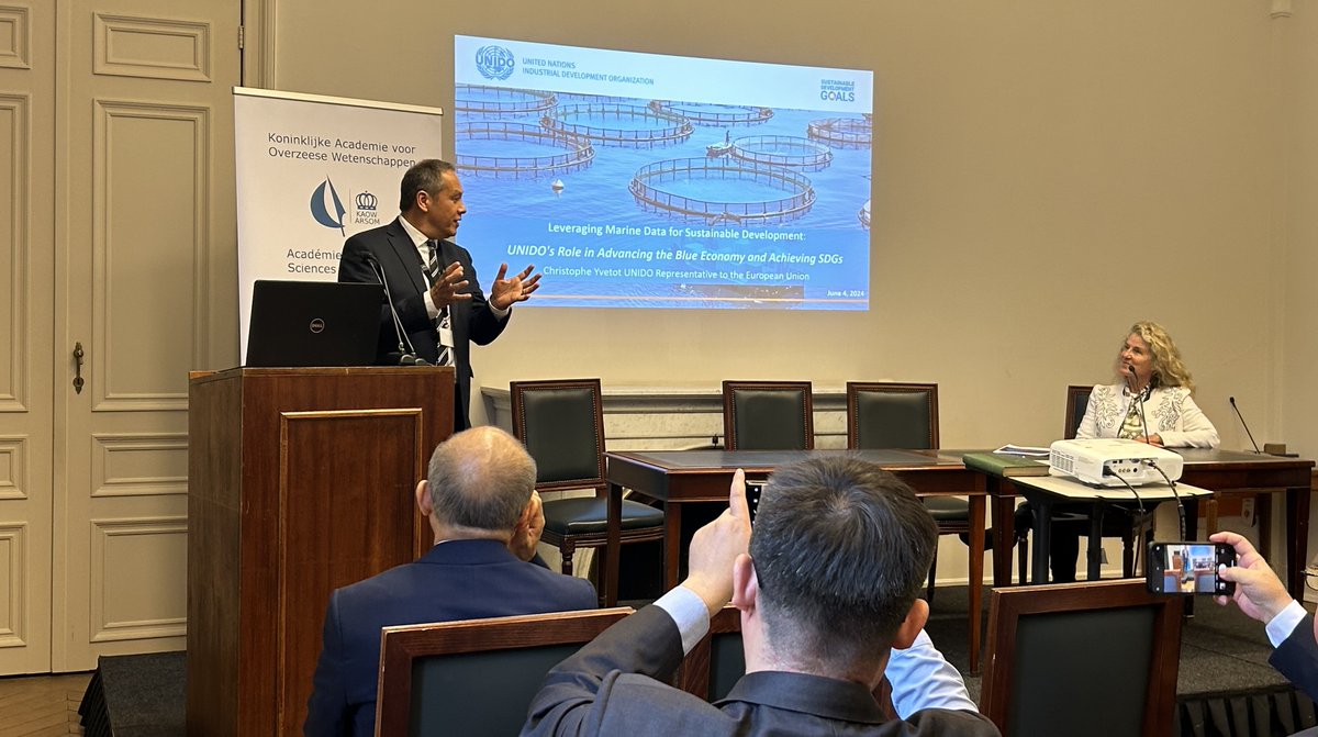 Mr. <a href="/CYvetot_/">Christophe Yvetot</a> delivered the closing remarks at the "Marine Data and SDGs" event, organized by the 
<a href="/KAOWARSOM/">Royal Academy for Overseas Sciences</a> &amp; the Chinese Academy of Science. He emphasized UNIDO's commitment to the blue economy in areas such as environmental sustainability,  energy, agro-industry &amp; many more.