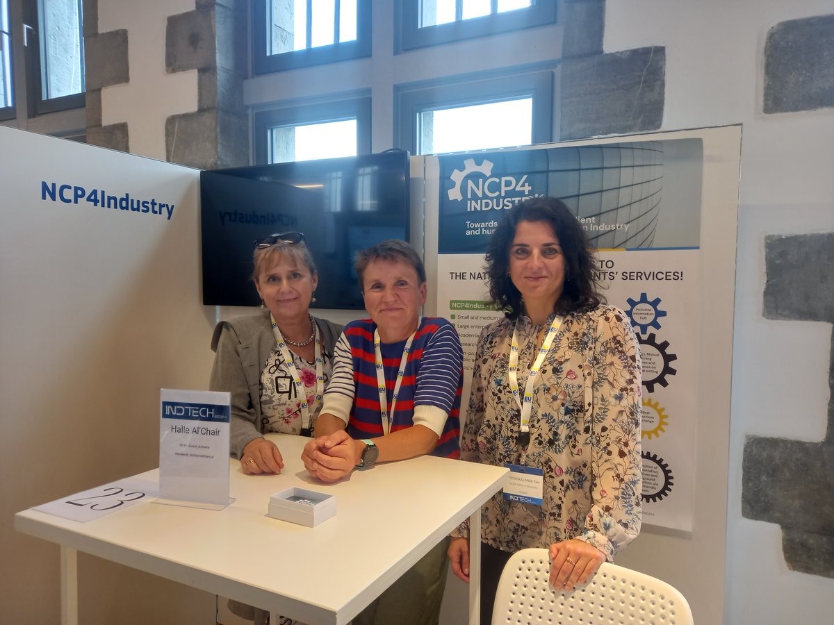KPK_PL's tweet photo. Bierzemy udział we flagowym wydarzeniu Unii Europejskiej #indtech24 w 🇧🇪 Namur, podczas którego omawiane są aktualne wyzwania technologiczne i przyszłe trendy w dziedzinie technologii przemysłowych.
Nie zabrakło tam również stoiska projektu @ncp4industry 👍 https://t.co/34oIUDT5af