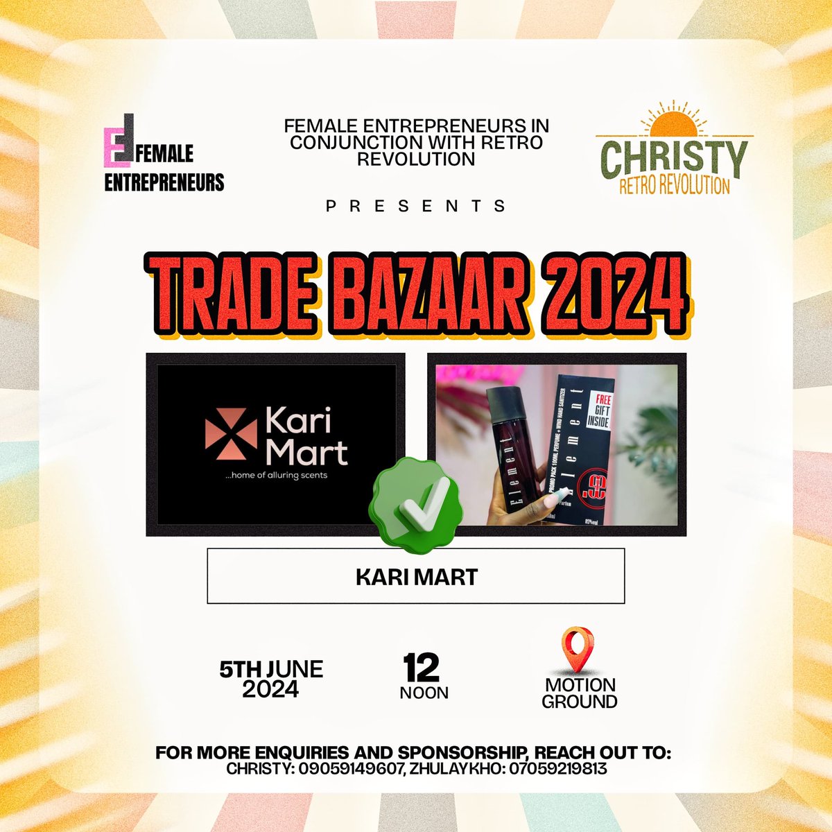 k_a_r_i_mart's tweet photo. Happening Today at Motion Ground, FUNAAB, Abeokuta ❗❗❗
Please come and shop at discounted prices.
#funaab
#motionground
#tradebazaar2024 https://t.co/BY1Mo1VRFR