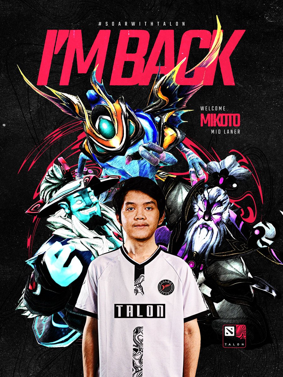 TALON_ESPORTS's tweet photo. GUESS WHO'S BACK?

Making his return to TALON Dota is none other than one of our OGs, @mikoto347!

Mikoto played a key role in our rise from DPC Div 2 in 2022 to TI direct invitees in 2023.

We welcome him back as we push for another TI appearance.

#SOARWITHTALON #Dota2 https://t.co/k4kOMMTC5e