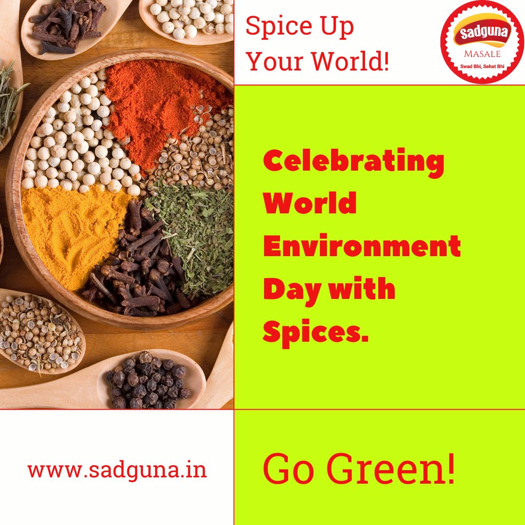 MasalaSadguna's tweet photo. At Sadguna Masale, we believe in flavoring your dishes with love and sustainability. Our commitment ensures that every spice you use not only delights your taste buds but also respects our beautiful planet.

#WorldEnvironmentDay #SustainableSpices #EcoFriendly #LoveThePlanet https://t.co/pBi9As8ZaM