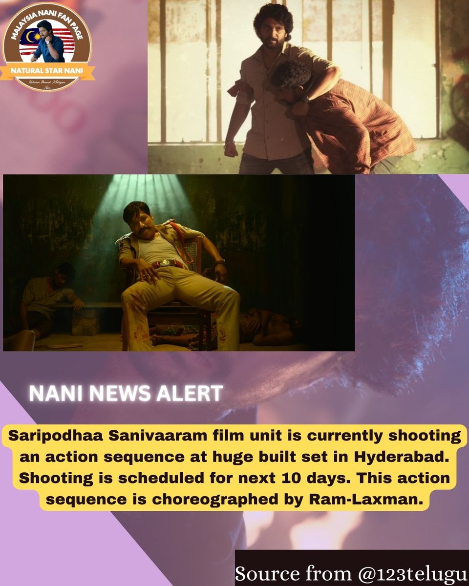 MalaysiaNaniFC's tweet photo. Saripodhaa Sanivaaram action sequence shooting in on progess 🔥.
#naturalstarnani #naturalstarnani❤️ #naturalstarnani💫 #naturalstarnanisongs #nanifansofficial #nanifanstamil #nanifanstamilnadu #saripodhaasanivaaram #Nani32 #Nani33 #NaniOdela2 #HitCase3
#MsiaNaniFanPage https://t.co/dNCrPzbqBB
