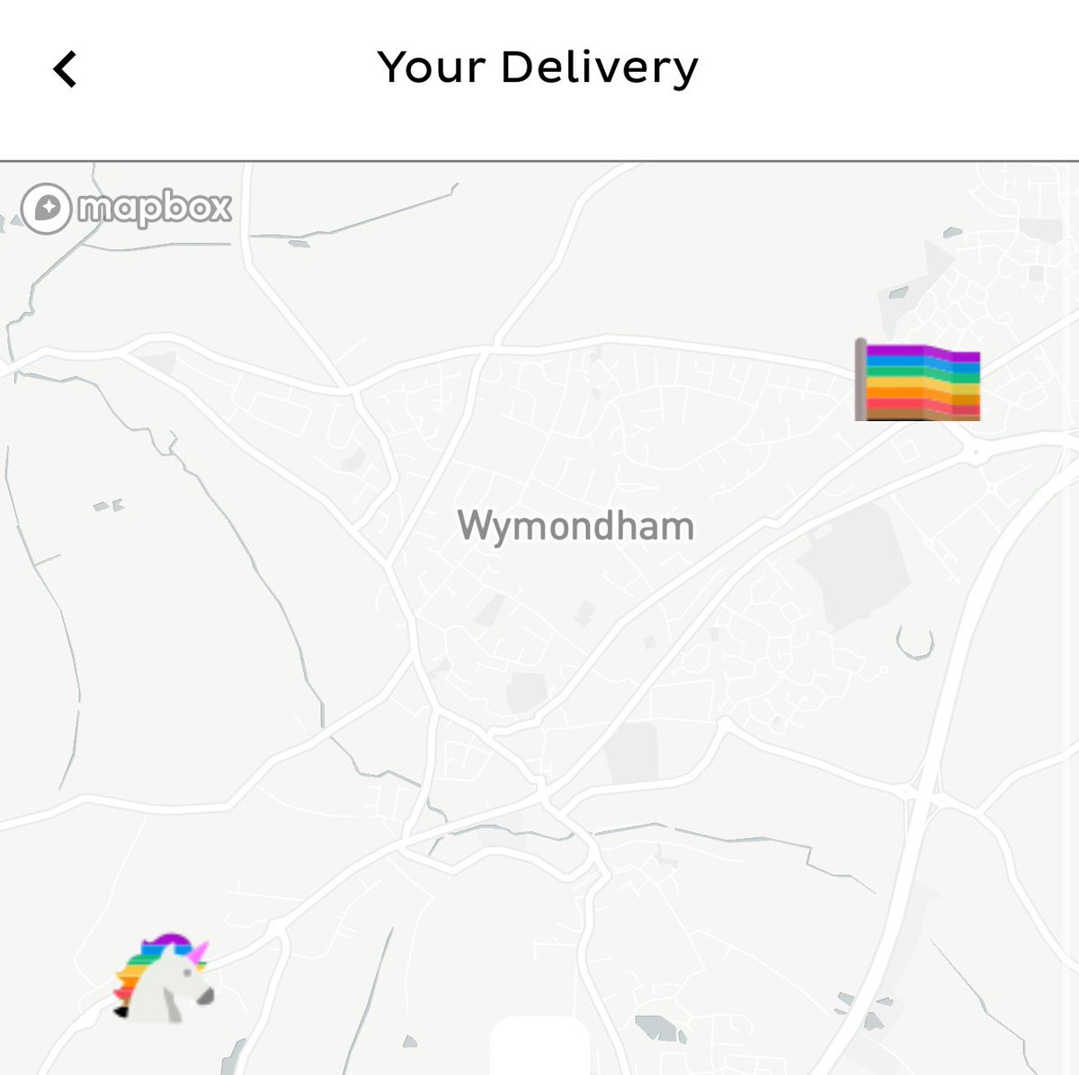 I understand it’s pride month and companies what to show support, but….

Come on #DPD do we really need rainbow unicorns?? 
#pride #pridemonth