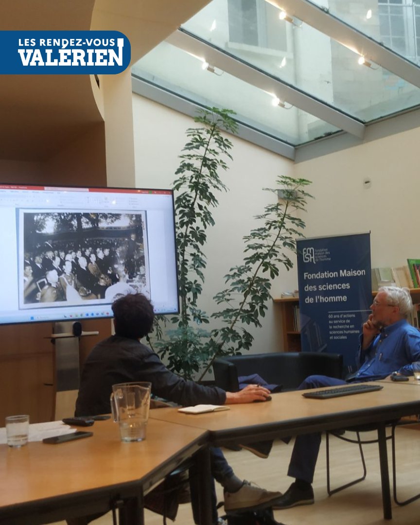 Rendez-vous Valérien ! Coproduction mémorial du Mont Valérien &amp; <a href="/FondationMSH/">Fondation Maison des Sciences de l'Homme</a> , mardi soir. L'historien Andrew Knapp et l'anthropologue Pierre Benetti débattaient de leurs travaux  sur les bombardements alliés des populations civiles. Un sujet neuf, sensible et passionnant 👇