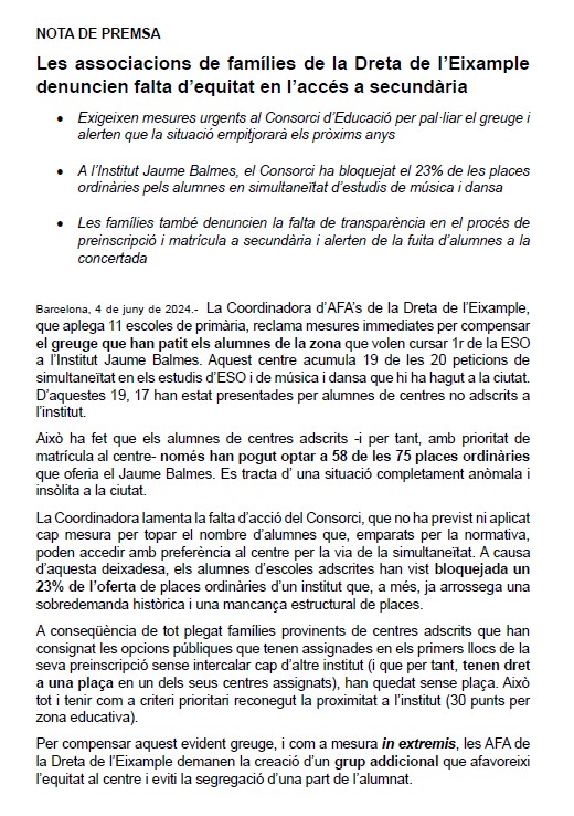 Coordinadora AFAs Dreta Eixample tweet media