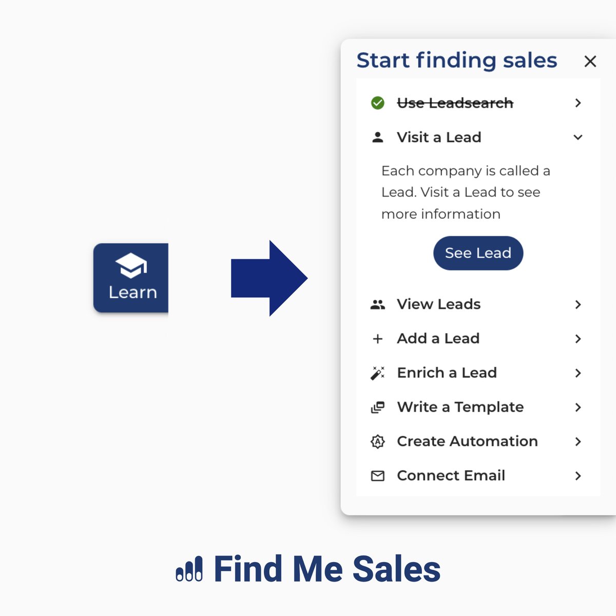 FindMeSalesHQ's tweet image. Introducing the new Education Panel from Find Me Sales!

🔍 Find features quickly.

📈 See how to increase sales.

📚 Learn what Find Me Sales offers.

Click the new button on the lower right to explore. We hope it helps you find more sales!

#FindMeSales #SalesGrowth #SMETools